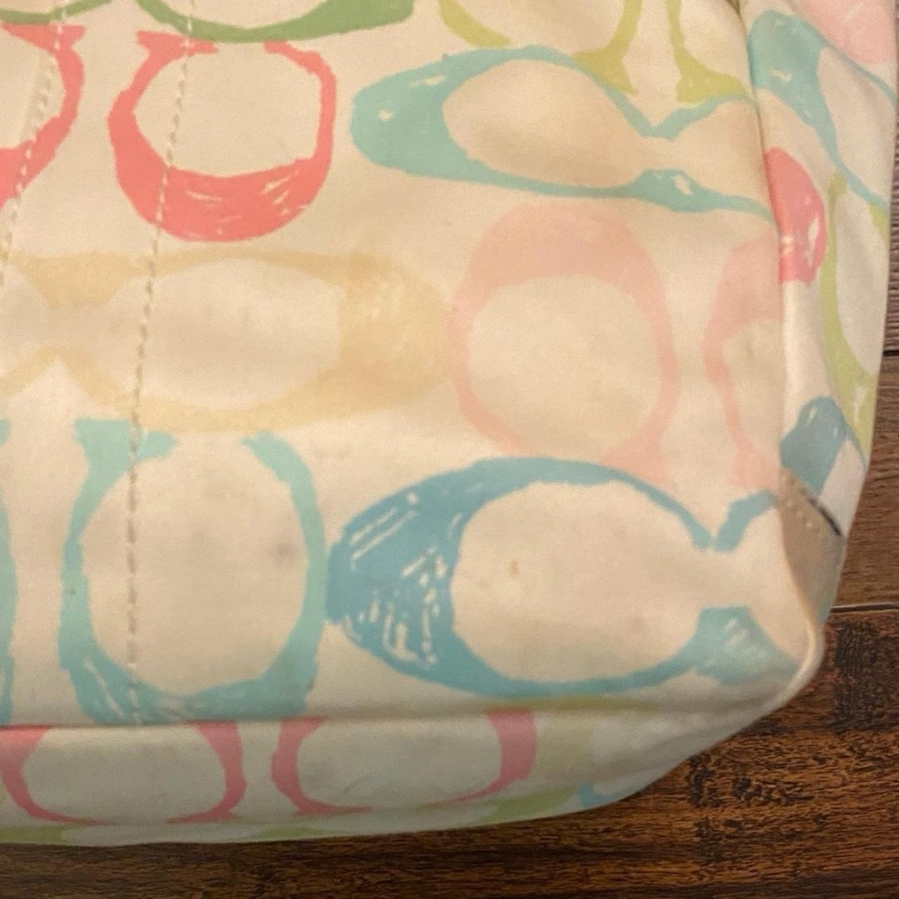 Vintage Coach Hampton Watercolor Scribble Bag - Picture 8 of 8